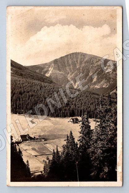 Postcard Krkonoše Sněžka historical (ST3653)