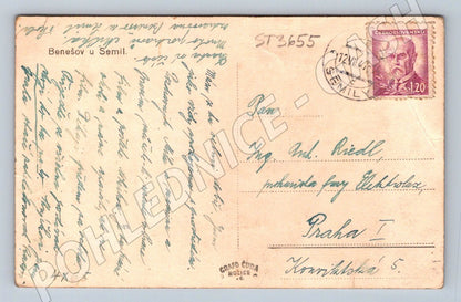 Postcard Benešov u Semil historical (ST3655)