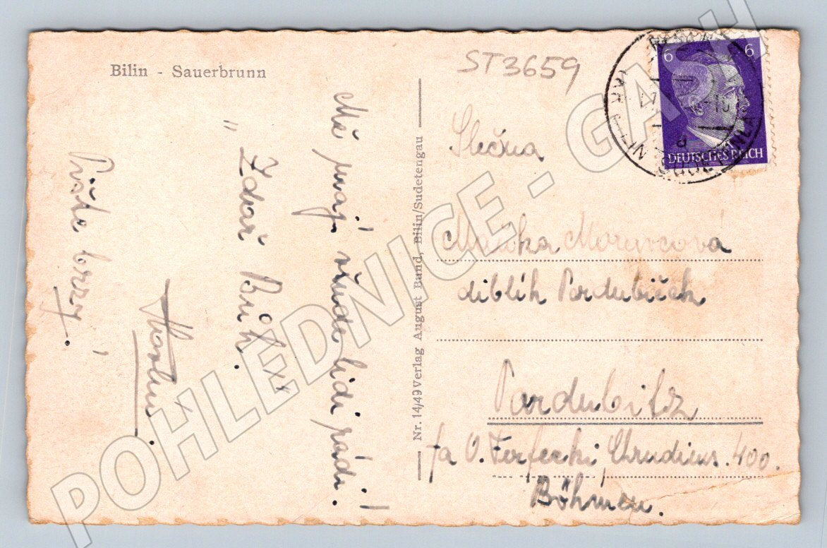 Postcard Bílina Sauerbrunn historical (ST3659)