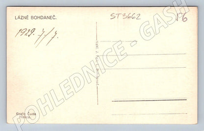 Postcard Lázně Bohdaneč 1929 (ST3662)