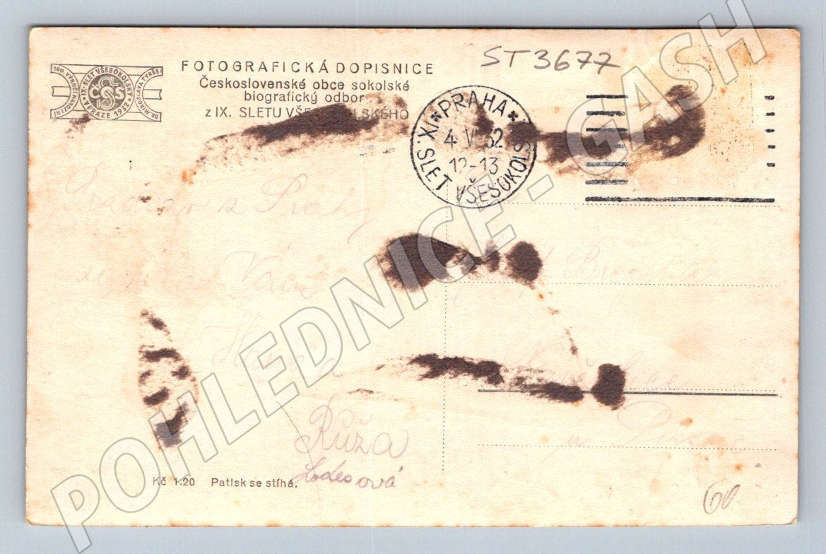 Postcard IX All-Sokol Festival Prague 1932 (ST3677)