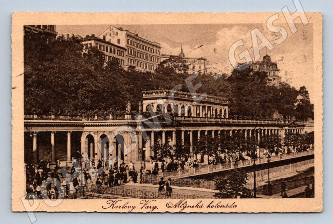 Postcard Karlovy Vary Mill Colonnade (ST3678)