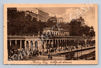 Postcard Karlovy Vary Mill Colonnade (ST3678)
