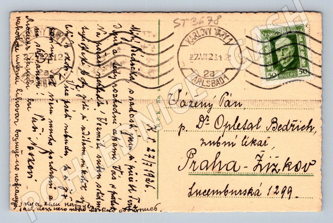 Postcard Karlovy Vary Mill Colonnade (ST3678)