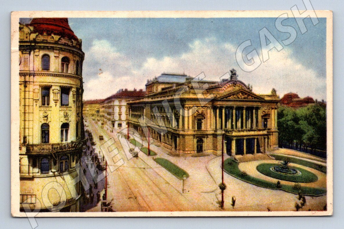 Postcard Brno Theatre Square colored (ST3679)