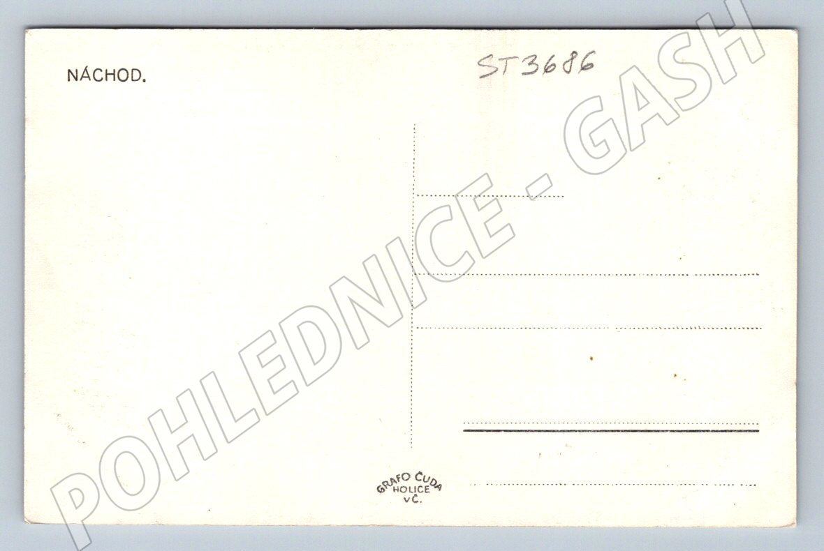 Postcard Náchod castle and town (ST3686)