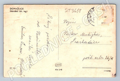 Postcard Domažlice historical square (ST3688)