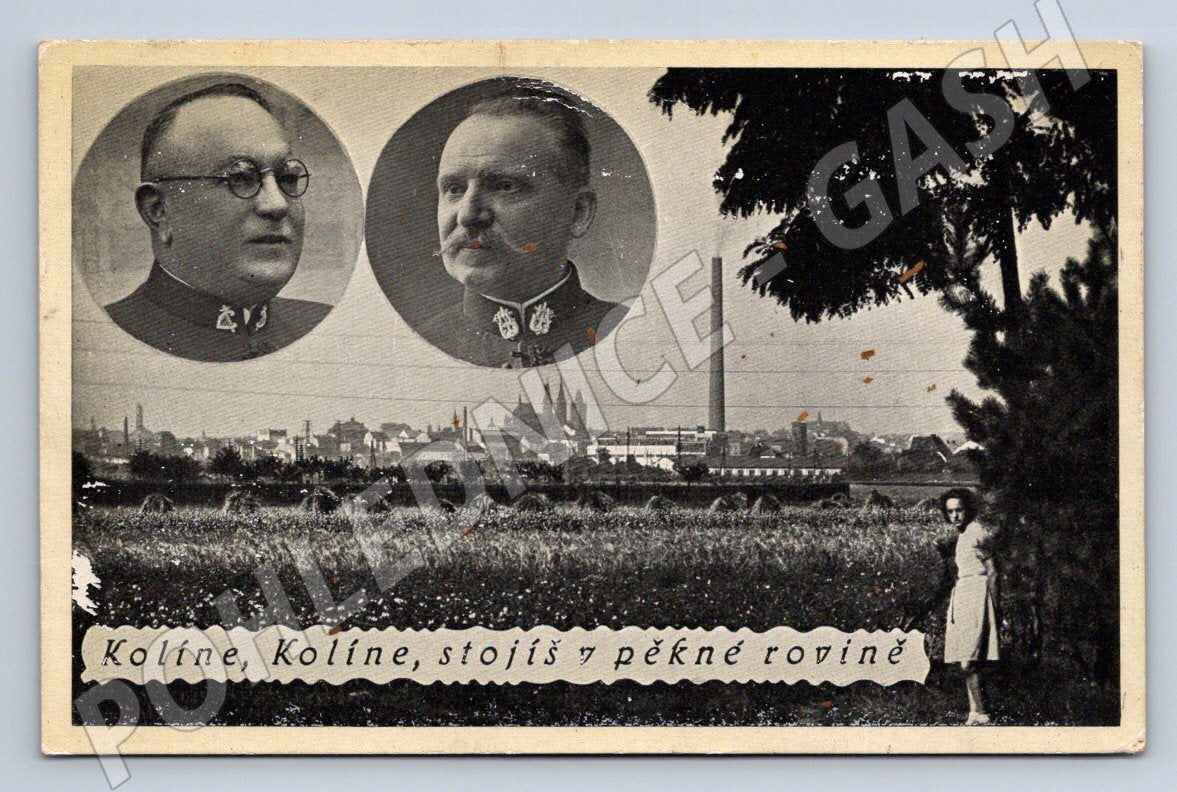 Postcard Kolín with portraits Koline Koline (ST3689)