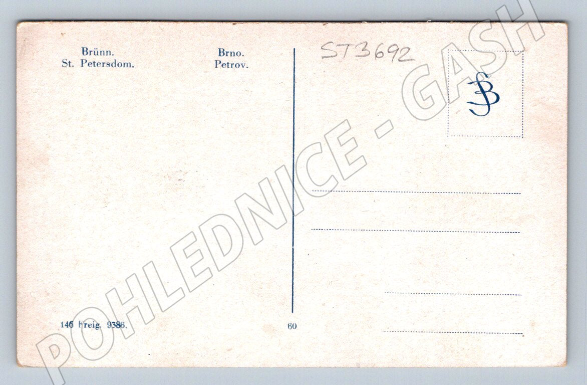 Postcard Brno Petrov Cathedral of St. Peter and Paul (ST3692)