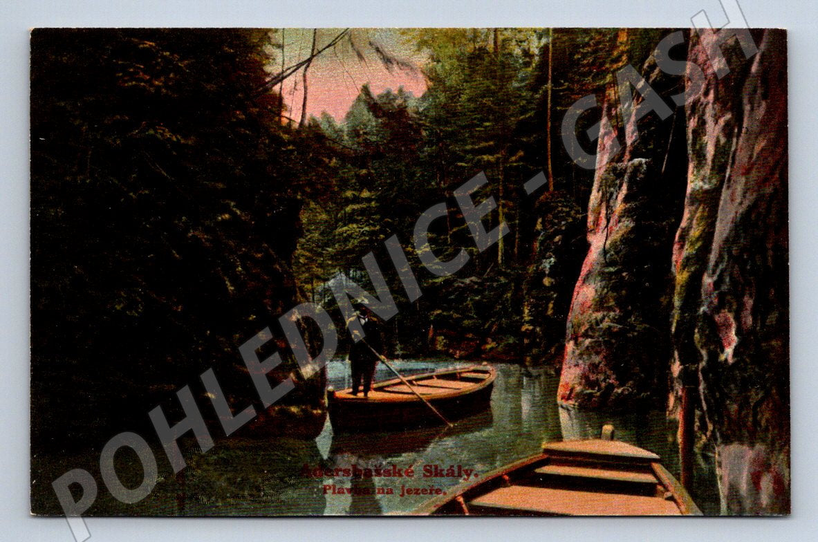 Postcard Adršpach Rocks boat trip (ST3697)