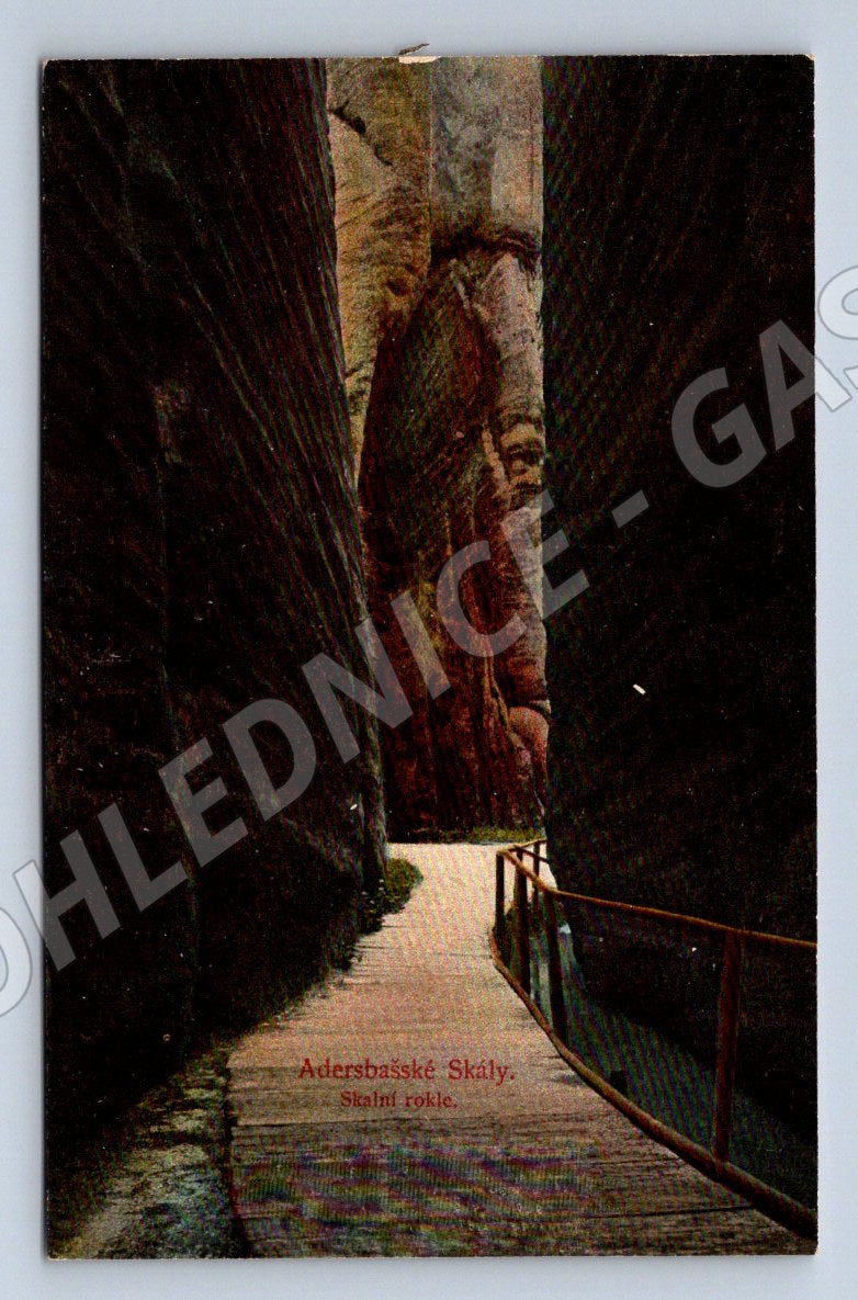 Postcard Adršpach Rocks Rock Alley (ST3699)