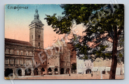 Postcard České Budějovice Square Black Tower (ST3709)