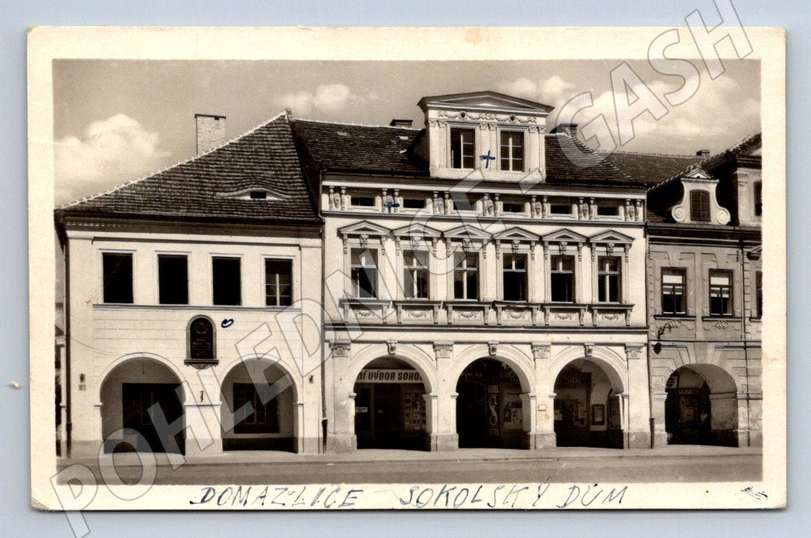Postcard Domažlice Sokol House (ST3710)