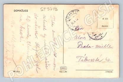 Postcard Domažlice historical square (ST3713)