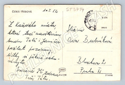 Postcard Ceska Třebová Square (ST3714)