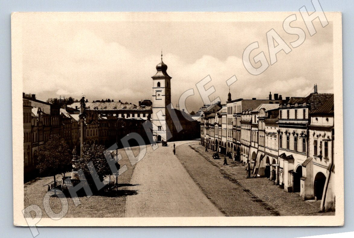 Postcard Litomyšl Klement Gottwald Square (ST3720)