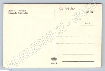 Postcard Litomyšl Klement Gottwald Square (ST3720)