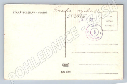 Postcard Stará Boleslav historical square (ST3725)