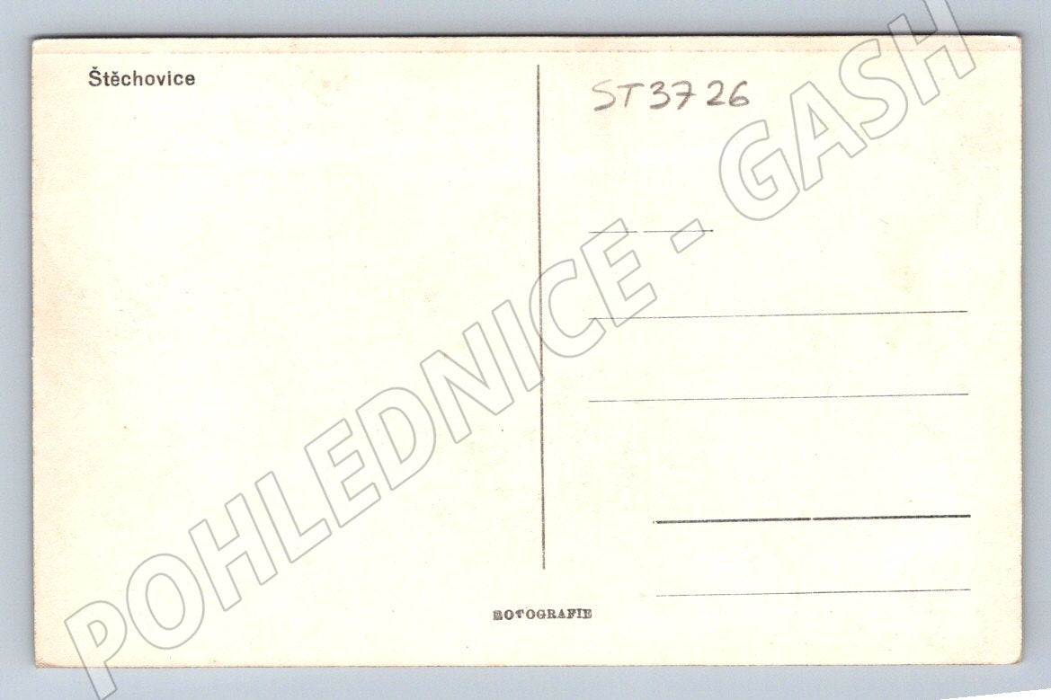 Postcard Štěchovice aerial view historical (ST3726)