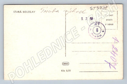 Postcard Stará Boleslav square historical (ST3728)