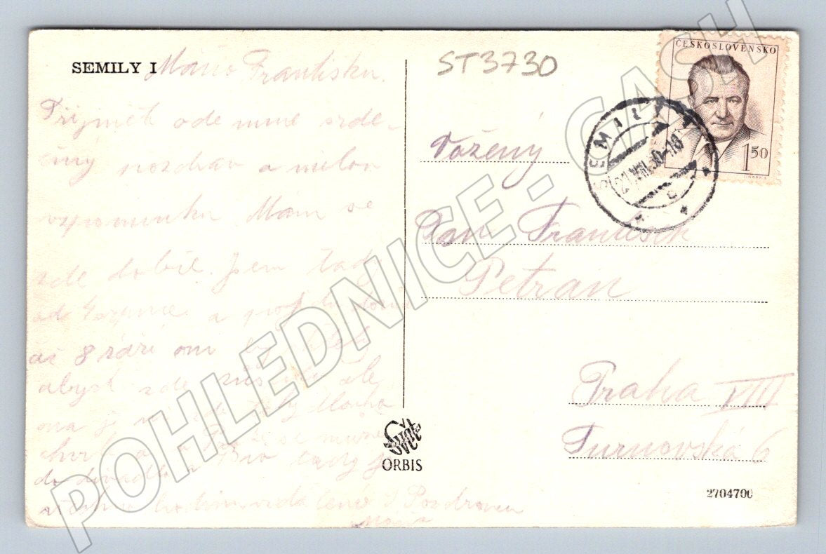 Semily historical postcard (ST3730)