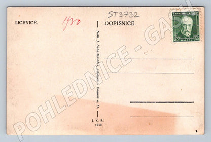 Postcard Lichnice Castle 1930 (ST3732)