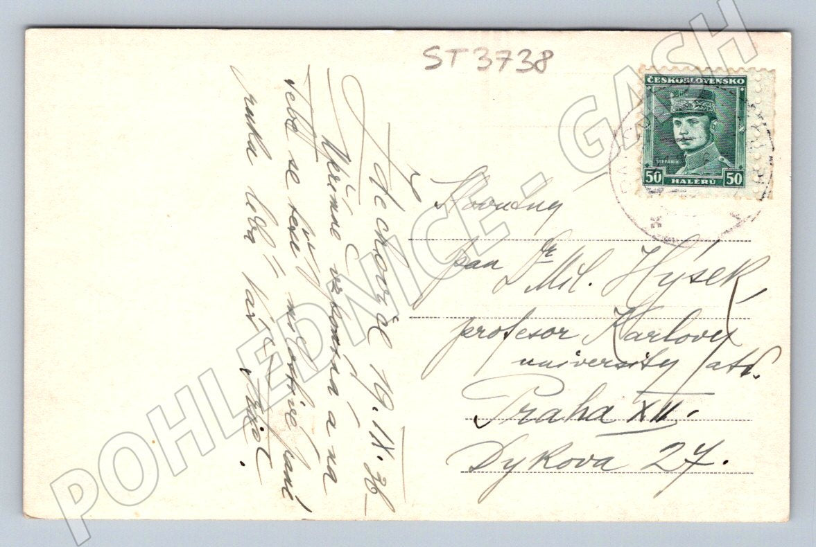 Postcard Zdechovice chateau 1925 (ST3738)