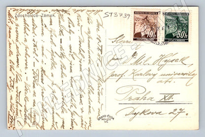 Postcard Zdechovice castle historical (ST3739)