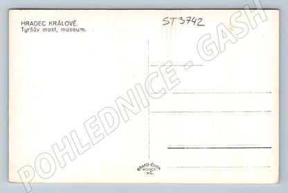 Postcard Hradec Králové Tyršův Bridge and Museum (ST3742)