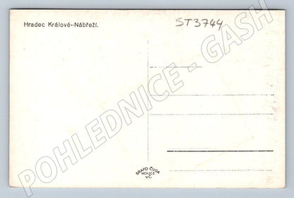 Postcard Hradec Králové waterfront historical (ST3744)