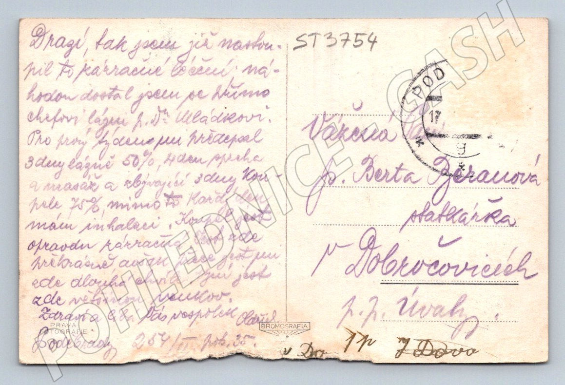 Postcard Poděbrady spa colonnade (ST3754)