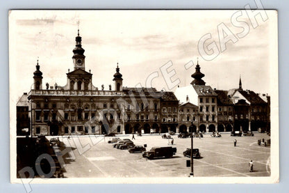 Postcard České Budějovice square and town hall (ST3756)