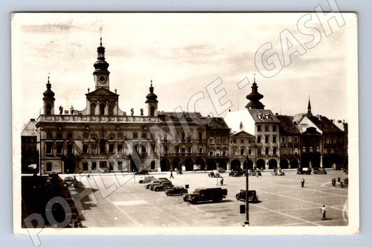 Postcard České Budějovice square and town hall (ST3756)
