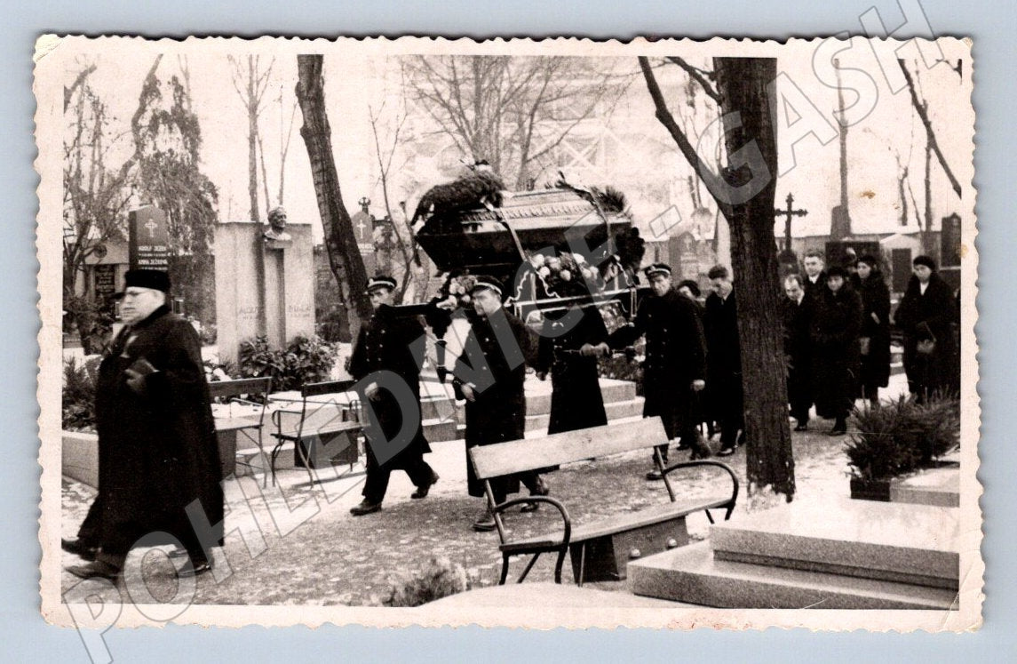 Postcard funeral procession Czech Republic historical (ST3763)