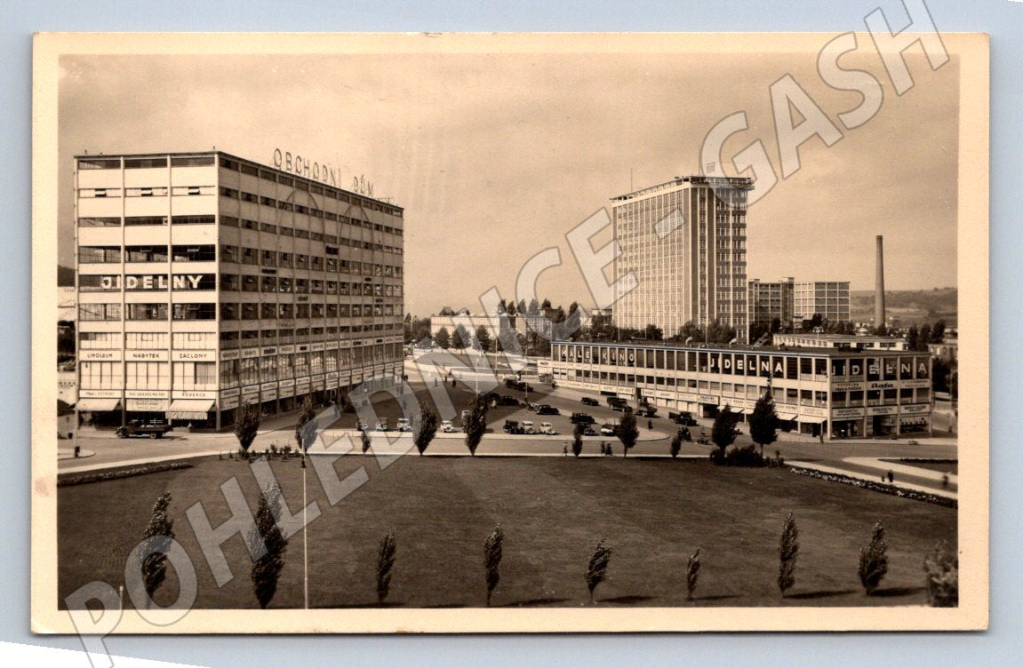 Postcard Zlín Department Store Canteen Historical (ST3768)