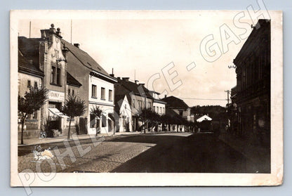 Postcard Úvaly Husova Street 1938 (ST3775)