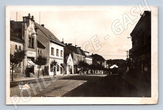 Postcard Úvaly Husova Street 1938 (ST3775)