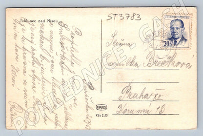Postcard Jablonec nad Nisou black and white 1930s (ST3783)