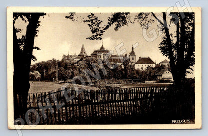 Postcard Přelouč used by post 1937 (ST3788)