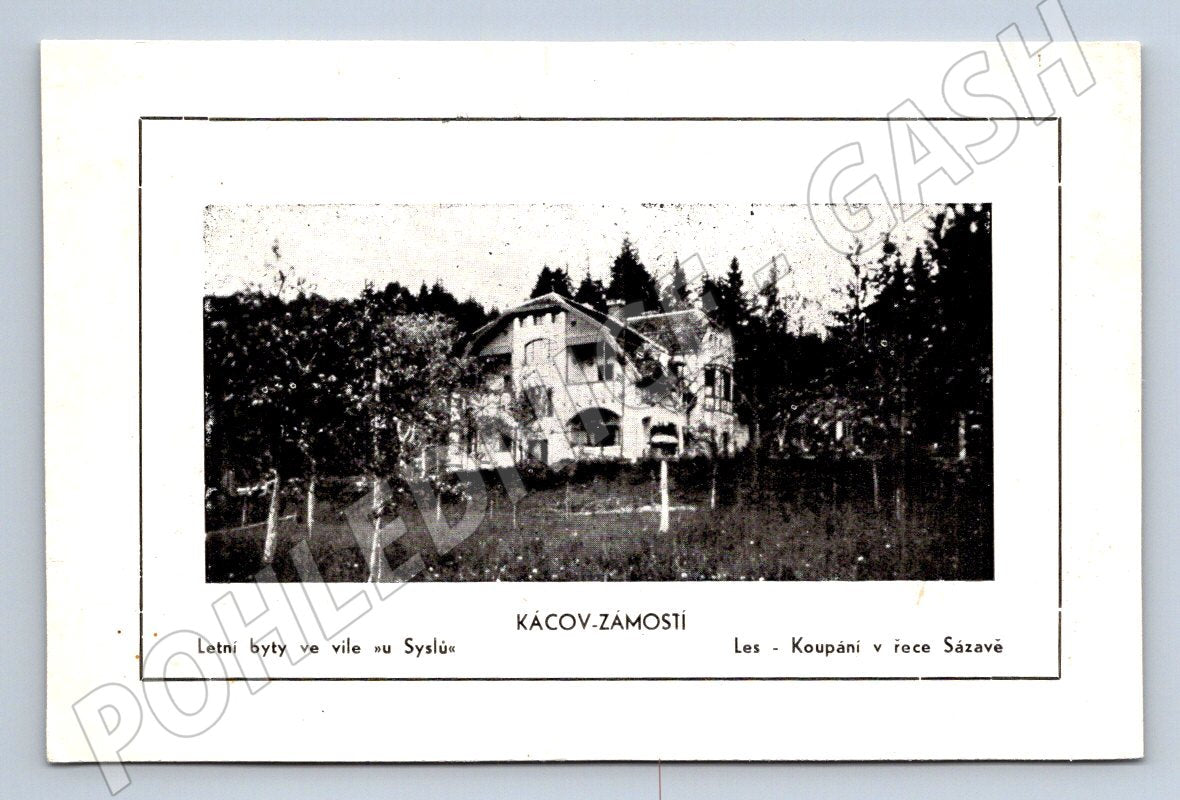 Postcard Kácov Zámostí villa U Syslů (ST3789)