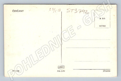 Postcard Čerčany black and white FP1049 (ST3792)