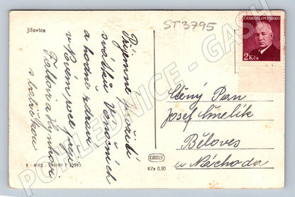 Postcard Jílovice Czechoslovakia black and white (ST3795)