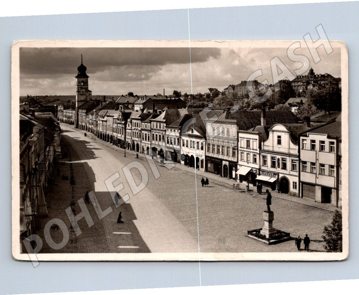 Postcard Litomyšl historical square 1937 (ST3796)