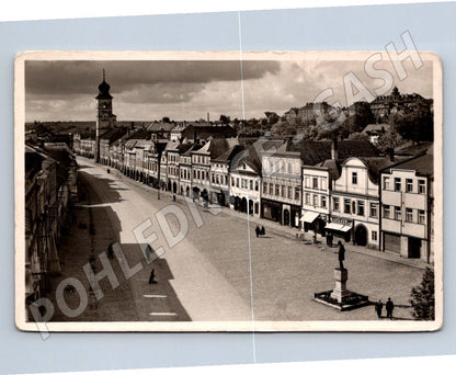 Postcard Litomyšl historical square 1937 (ST3796)