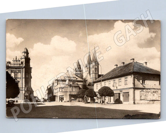 Postcard Kolín square, postmark 1947 (ST3797)