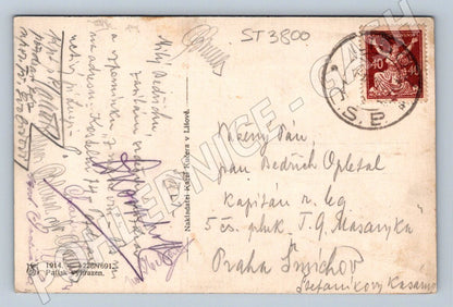 Postcard Lišov Urtinovický pond 1914 (ST3800)