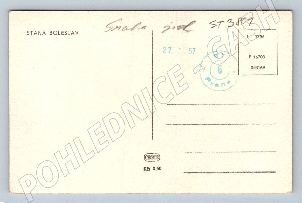 Postcard Stará Boleslav Baroque Church (ST3801)