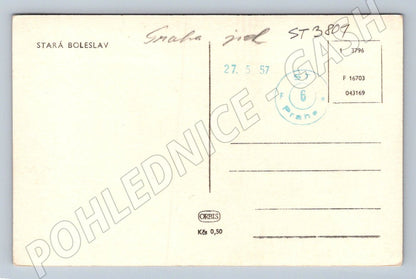 Postcard Stará Boleslav Baroque Church (ST3801)