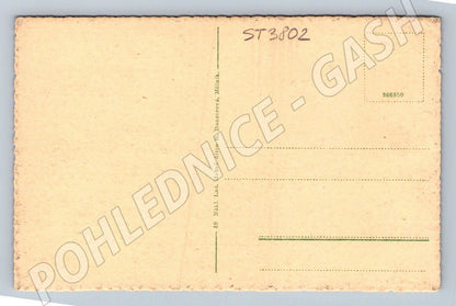 Postcard Mělník confluence of the Vltava and Elbe canal (ST3802)