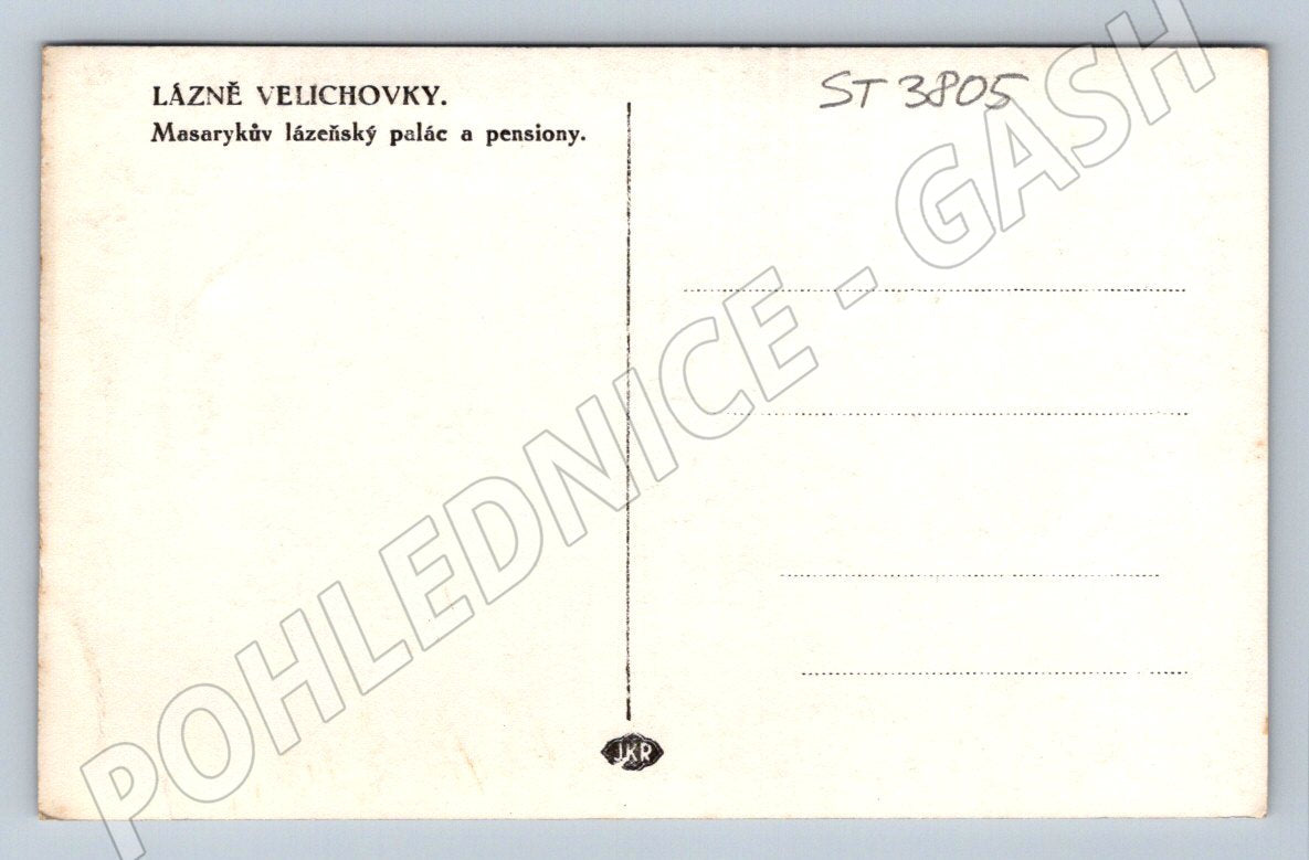 Postcard Velichovky Spa Masaryk Spa Palace (ST3805)